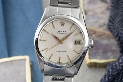 Rolex Oysterdate Edelstahl Handaufzug Damenuhr Ref. 6466.